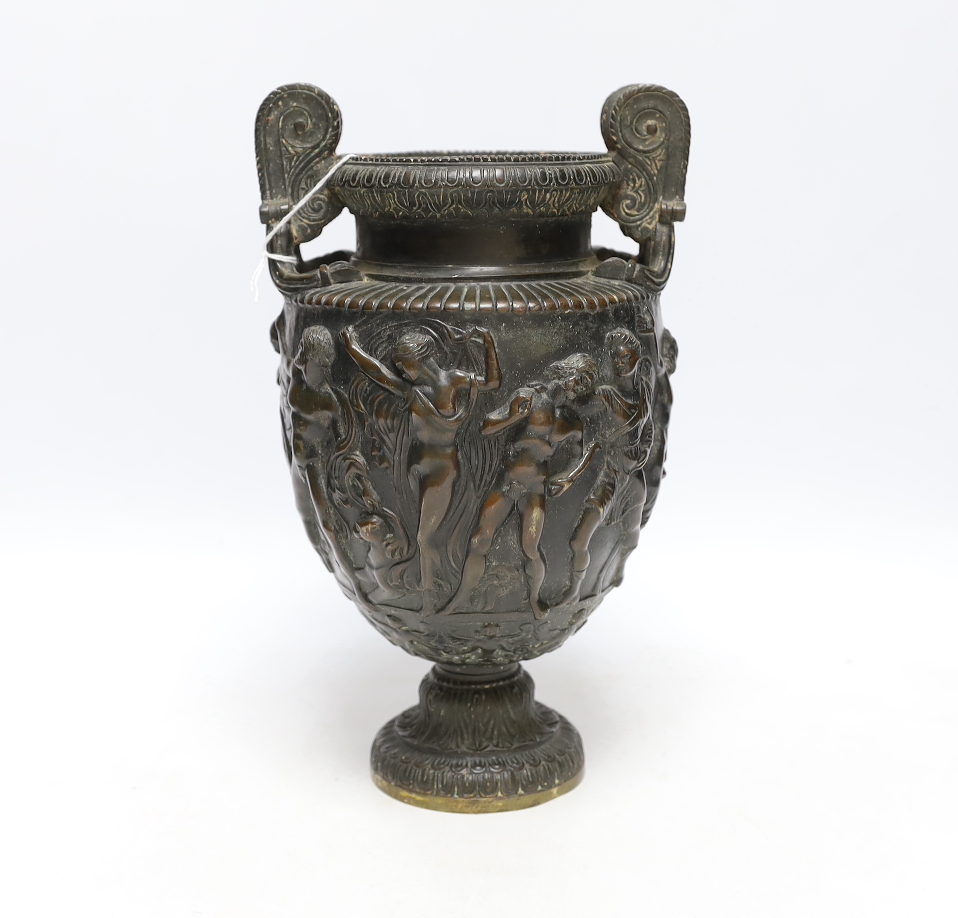 An early to mid 20th century bronze model of the ‘Townley Vase’ 28cm